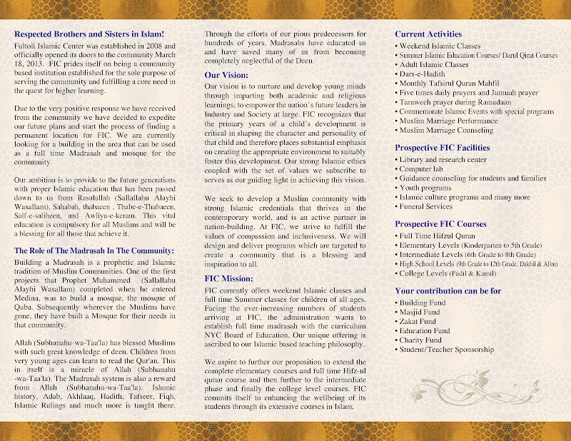 Fultoli Islamic Center Inc